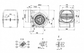 Центробежный вентилятор ebmpapst D2E146HS9703