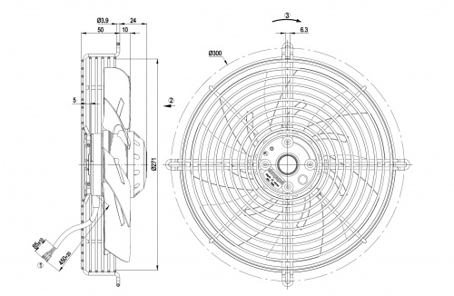 Осевой вентилятор ebmpapst S4E250AH0201