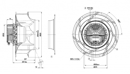 Центробежный вентилятор ebmpapst R3G500RA2501