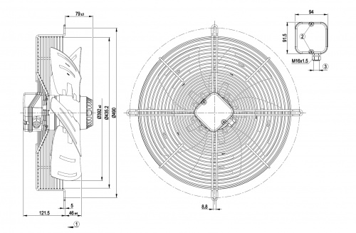 Осевой вентилятор ebmpapst S4D400AS0465