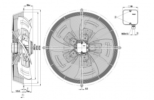 Осевой вентилятор ebmpapst S6D630AM0101