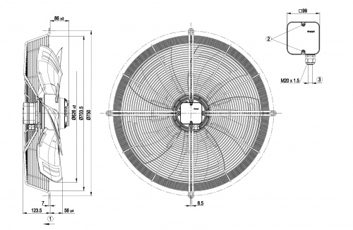 Осевой вентилятор ebmpapst S8D630AN0101