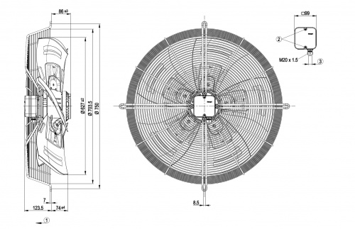 Осевой вентилятор ebmpapst S8D630AM0101