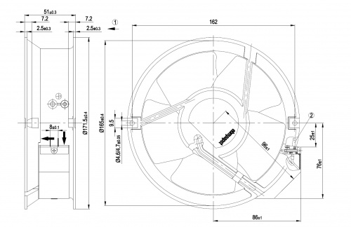 Осевой вентилятор ebmpapst W2E143AB0901