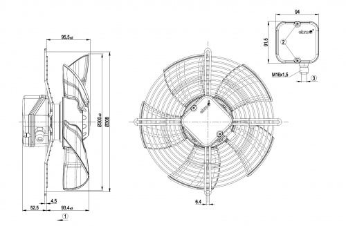 Осевой вентилятор ebmpapst S4E300BT1634
