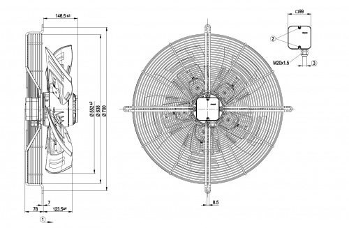 Осевой вентилятор ebmpapst S4D560BQ0105
