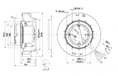 Центробежный вентилятор ebmpapst R3G190RG1920
