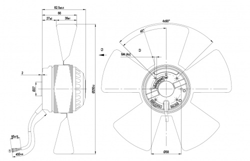 Осевой вентилятор ebmpapst A2E250AE6501