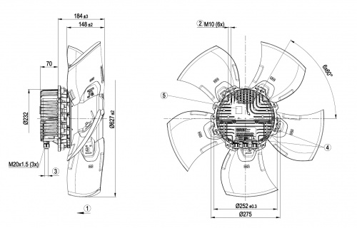 Осевой вентилятор ebmpapst A3G630AH2309