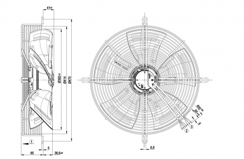 Осевой вентилятор ebmpapst S3G400AN0432