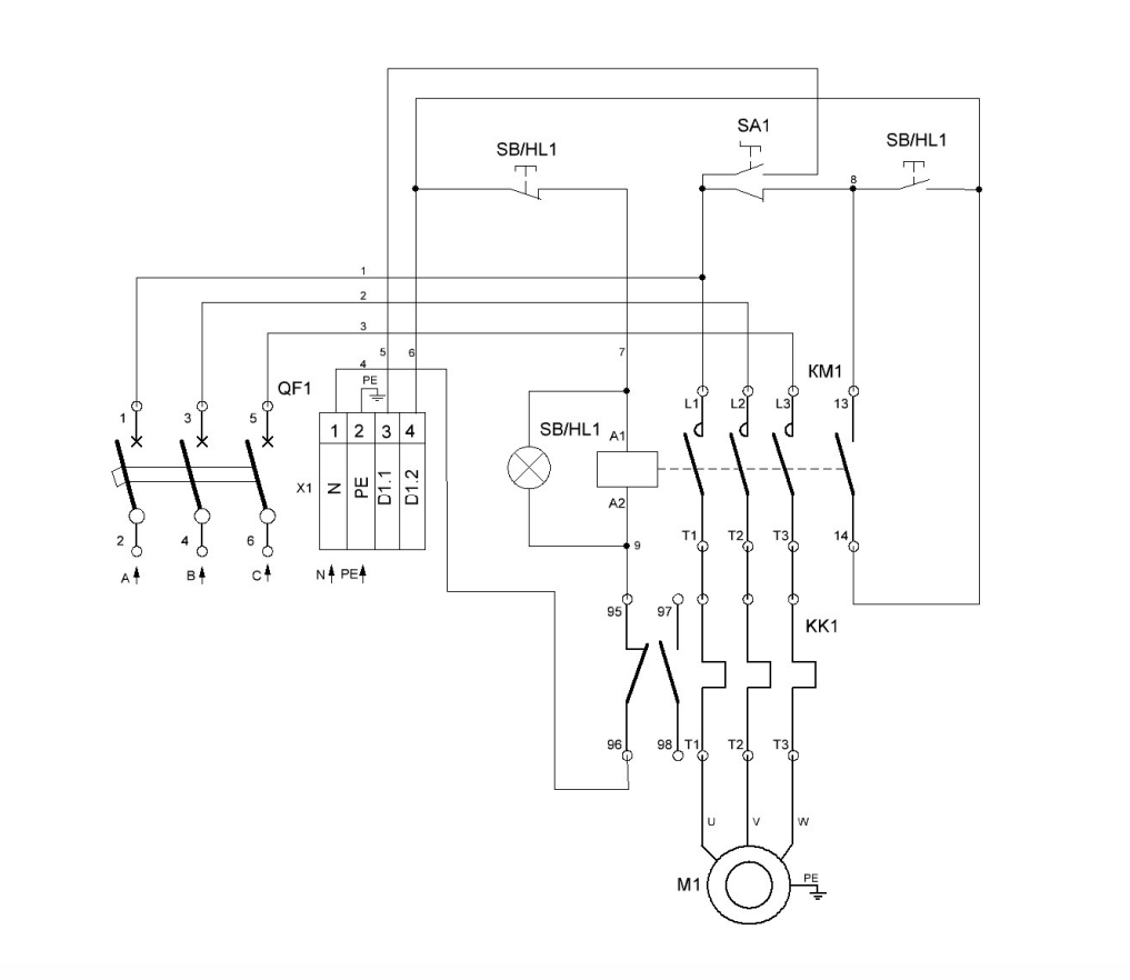 Электрическая схема подключения