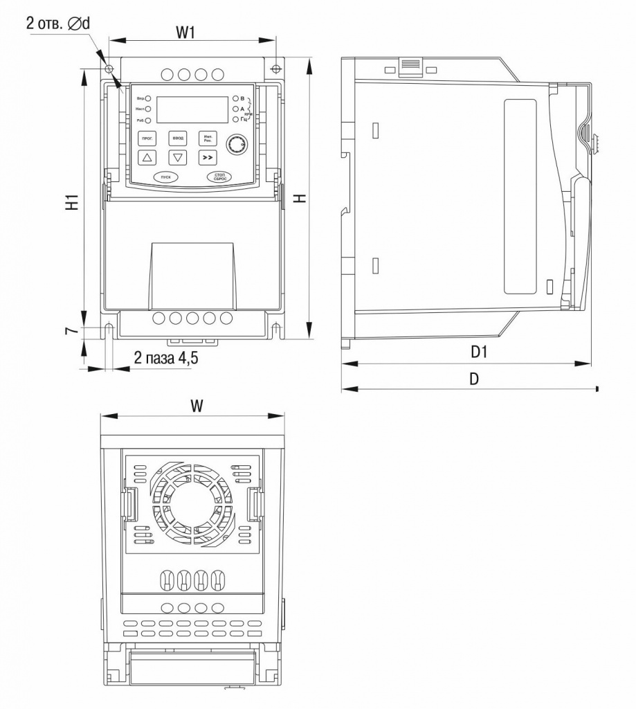 Габаритный чертеж ПЧ CONTROL-A310 .jpg