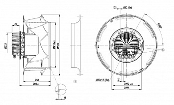 Центробежный вентилятор ebmpapst R3G560RB3171