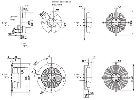 Осевой вентилятор ebmpapst A1G250AH3752