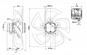 Осевой вентилятор ebmpapst A4D450BG1451