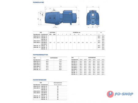 Насос самовсасывающий Pedrollo JSWm 3BM