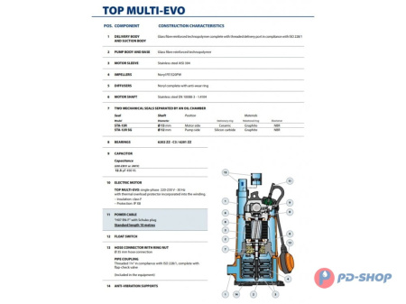 Насос колодезный Pedrollo TOP MULTI 3-EVO