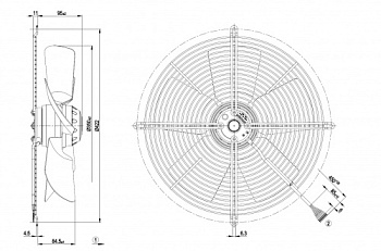 Осевой вентилятор ebmpapst S4D350BA0602