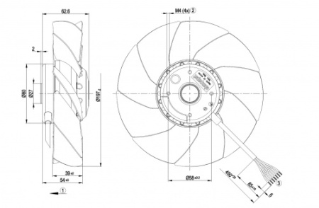 Осевой вентилятор ebmpapst A2D200AH1801