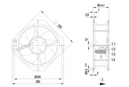 Осевой вентилятор ebmpapst W1G200HH0152