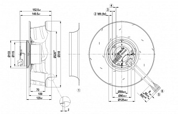 Центробежный вентилятор ebmpapst R3G310AO5201