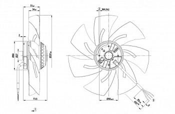 Осевой вентилятор ebmpapst A2E250AL0601