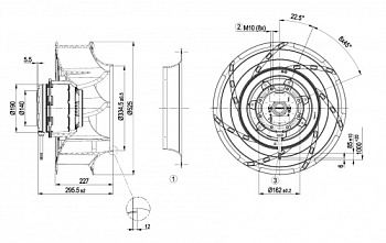 Центробежный вентилятор ebmpapst R4D500RA0301