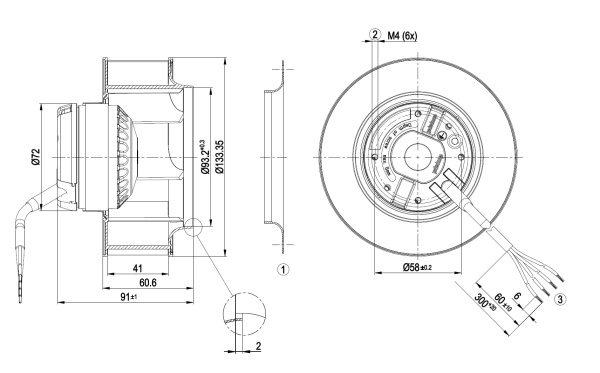 Центробежный вентилятор ebmpapst R2E133BH6605