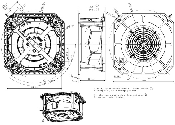 Вентилятор компактный ebmpapst RG 225-55/18/2 TDO