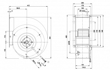 Центробежный вентилятор ebmpapst G4D280AI0305