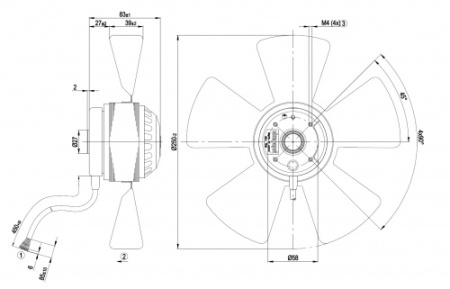 Осевой вентилятор ebmpapst A2D250AA0201