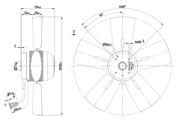 Осевой вентилятор ebmpapst A2D300AD0202