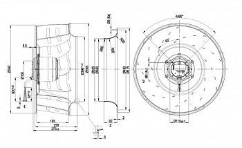 Центробежный вентилятор ebmpapst R6D560AH0501