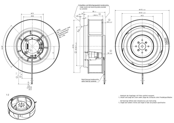 Вентилятор компактный ebmpapst RER 175-42/18/2 TDMLO