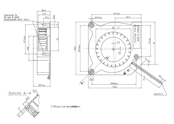 Вентилятор компактный ebmpapst RL 90-18/12 N/2