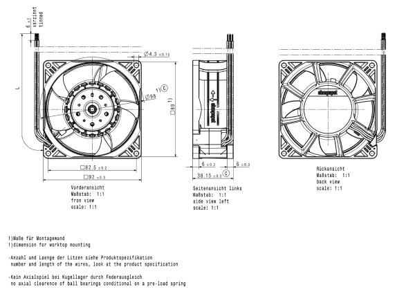 Вентилятор компактный ebmpapst 3214 JH4R