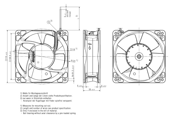 Вентилятор компактный ebmpapst 4114 N/2 H4P