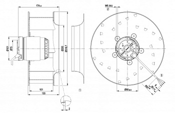Центробежный вентилятор ebmpapst R2E310AA0108