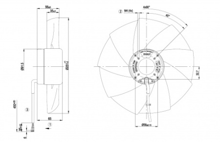 Осевой вентилятор ebmpapst A1G250AH3752
