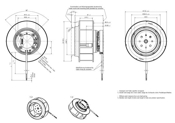 Вентилятор компактный ebmpapst RER 133-41/14/2 TDP