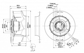 Центробежный вентилятор ebmpapst R3G280RB0203