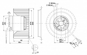 Центробежный вентилятор ebmpapst R4E200AL0305