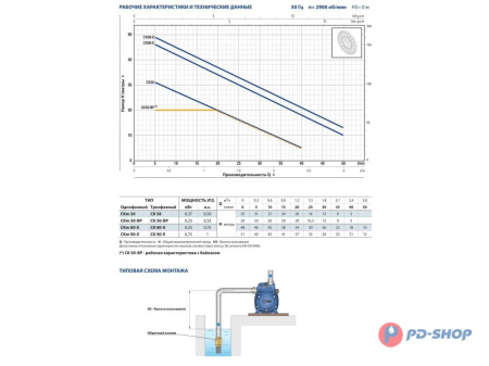Насос самовсасывающий Pedrollo CK 80-E
