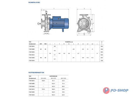 Насос из нержавеющей стали Pedrollo F 50/160B-I A316