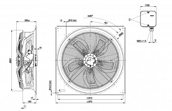 Осевой вентилятор ebmpapst W6D800GU0101