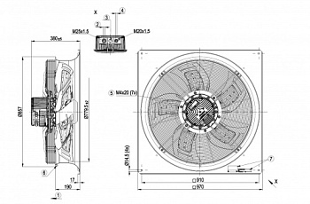 Осевой вентилятор ebmpapst W3G800GV0191