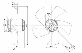 Осевой вентилятор ebmpapst A2E315AP0206