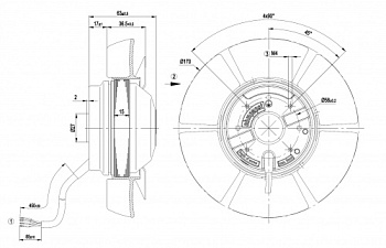 Осевой вентилятор ebmpapst A2E170AF2302
