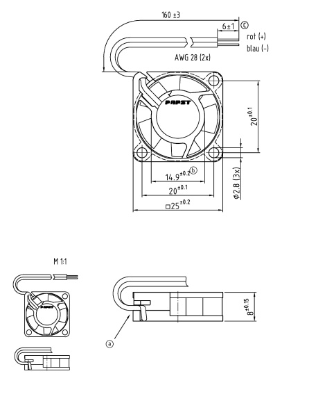 Вентилятор компактный ebmpapst 255 MR