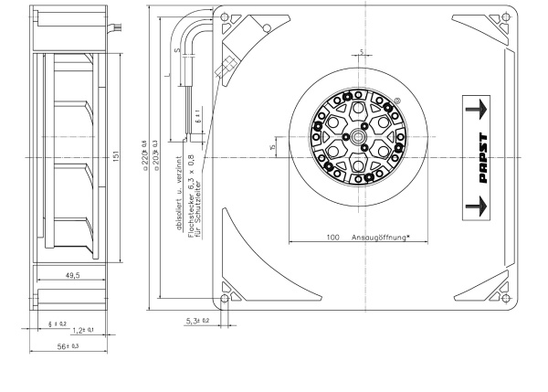 Вентилятор компактный ebmpapst RG 160-28/56 S